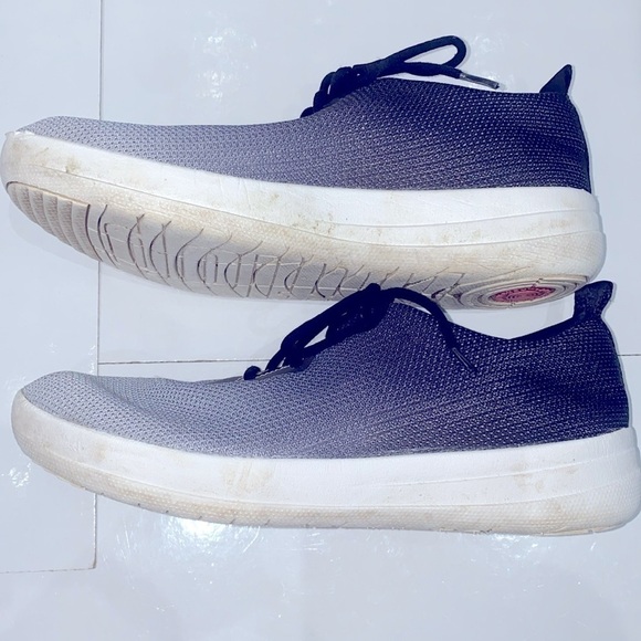 Original grey/dark blue hombre canvas Fitflop. Lace up. Lightweight. Size 8. - Picture 2 of 7